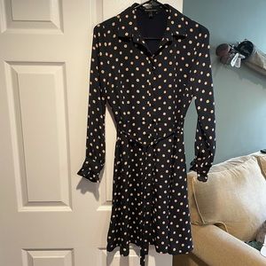 Banana Republic Navy Blue Shirt Dress full button